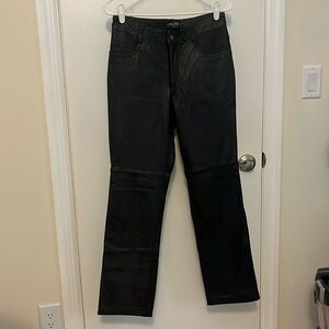 Vintage periscope black leather pants